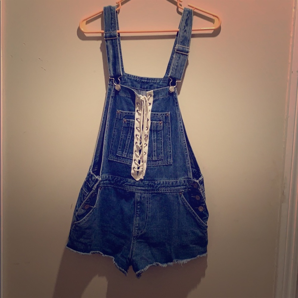 Denim Jean Shorts Overalls